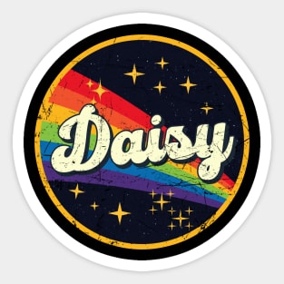 Daisy // Rainbow In Space Vintage Grunge-Style Sticker